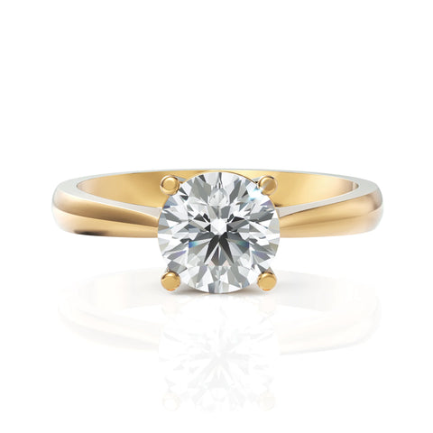 Round Moissanite Diamond Ring