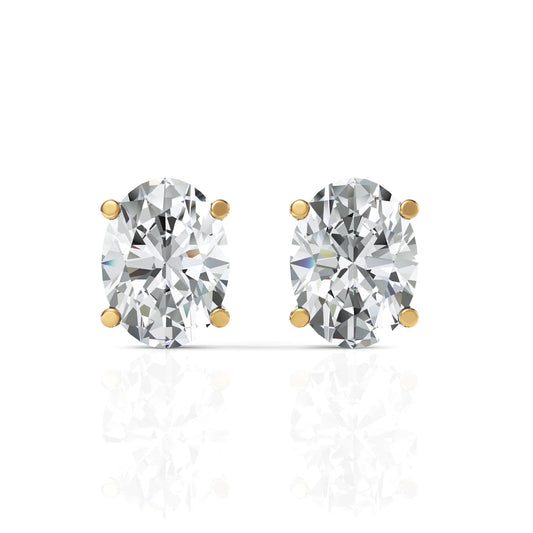 Oval Moissanite Diamond Studs